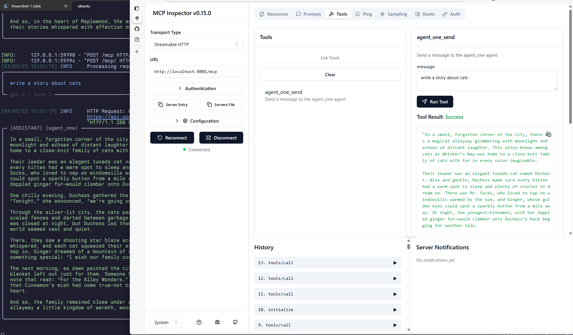 Using the Inspector to Chat